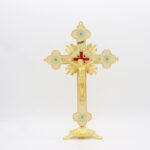 Crucifixo de Mesa em Metal - vitrinedeluz.com.br