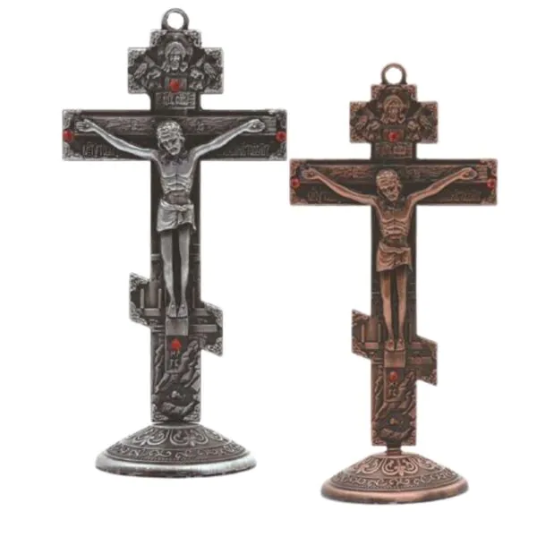 Crucifixo Ortodoxo em Metal - vitrinedeluz.com.br